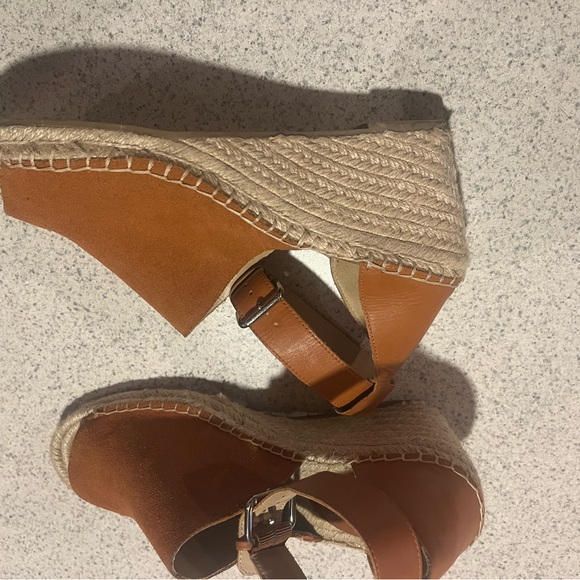 Gap espadrille,, leather and suede sandals Carmel size 10 - Picture 3 of 7